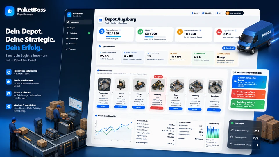 Behalte dein Depot und jeden Engpass im Griff.